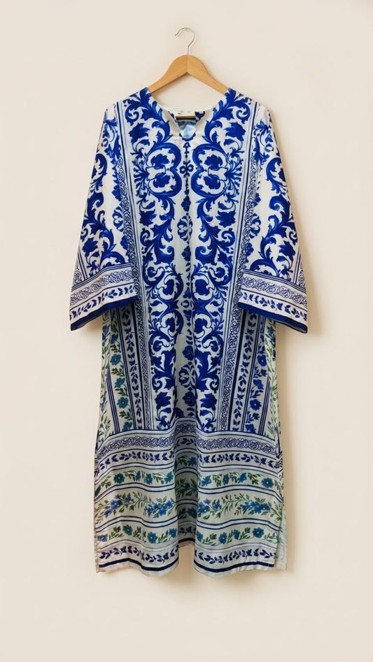 Crepe Kaftan Sky