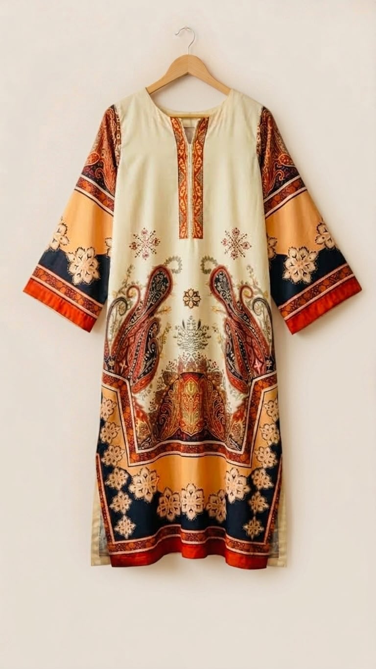 Crepe Kaftan Offwhite