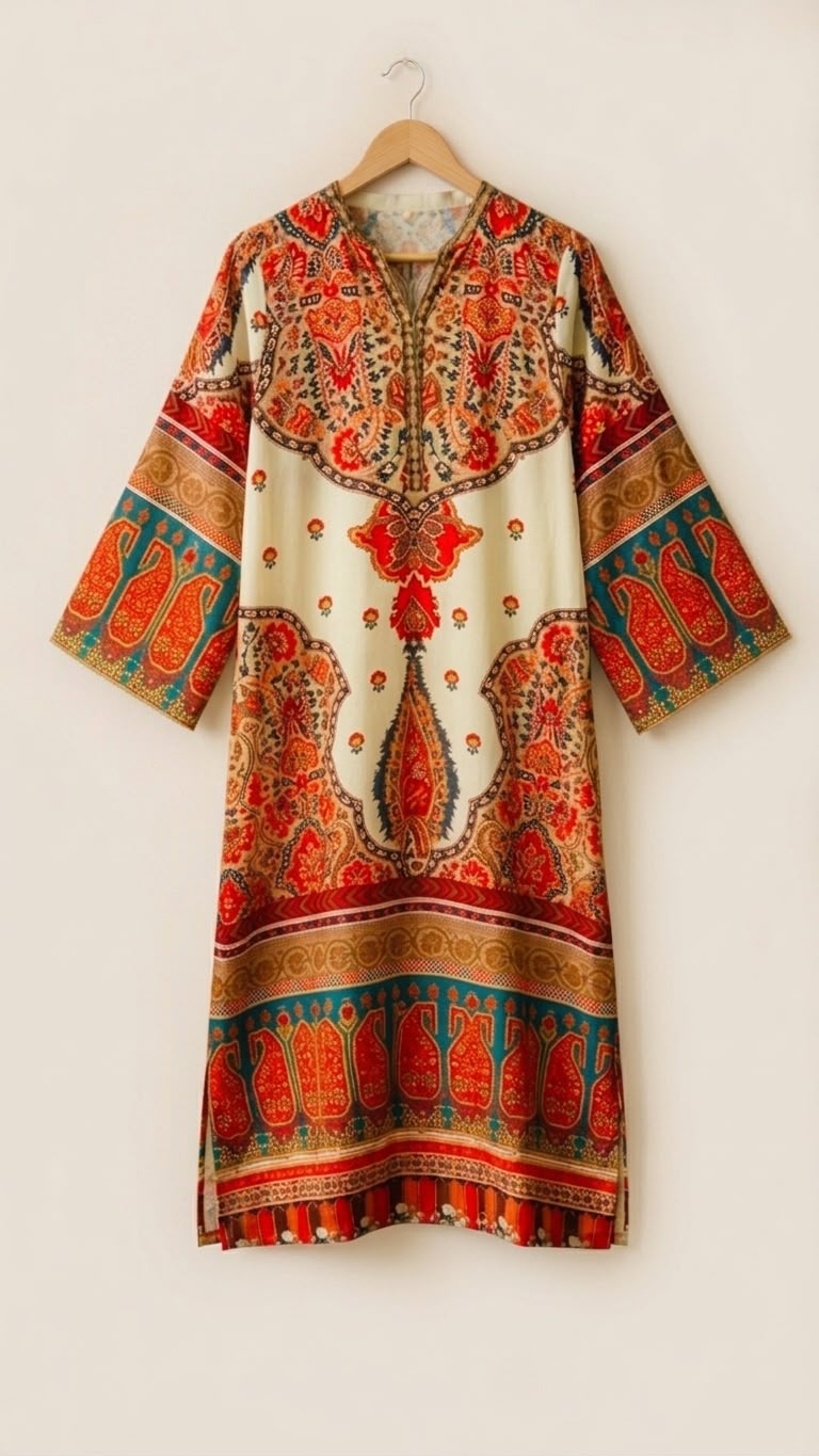 Crepe Kaftan Multi