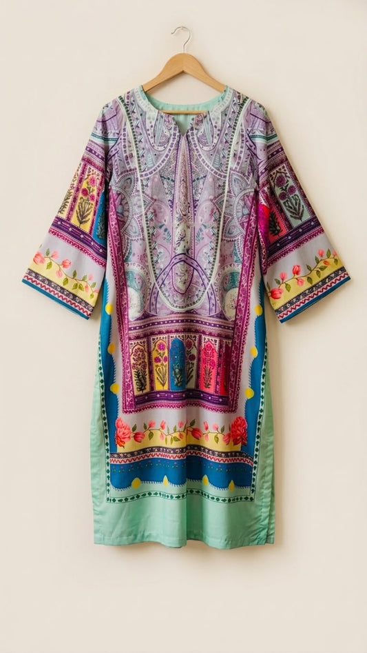 Crepe Kaftan Mint
