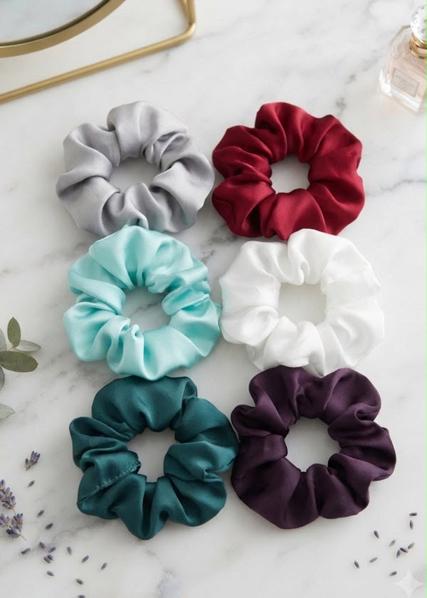 Pack Of 6 Hair Scrunchies