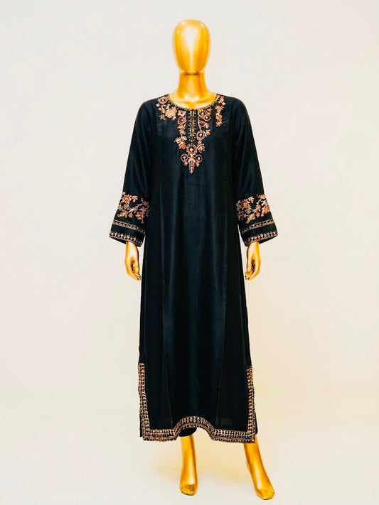 Silk Black Kaftan