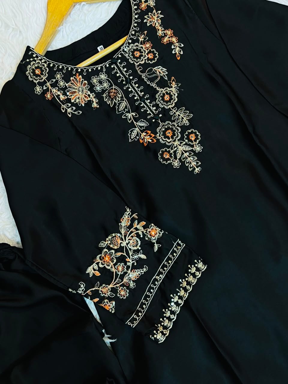 Silk Black Kaftan