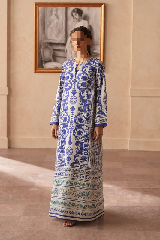 Crepe Kaftan Sky