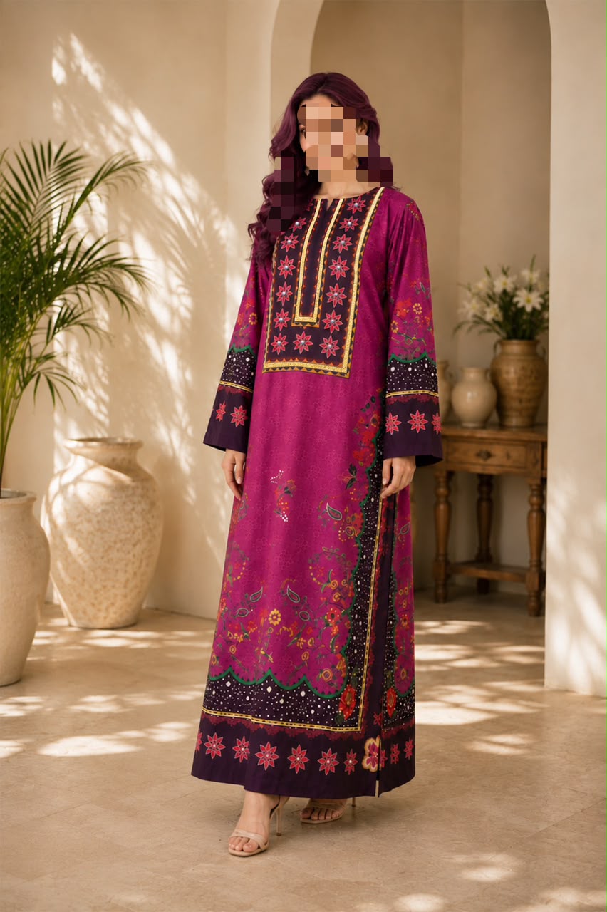 Crepe Kaftan Purple