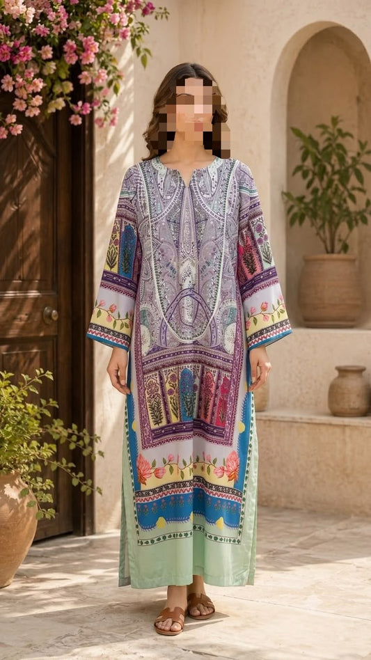 Crepe Kaftan Mint