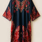 Crepe Kaftan Black&Red