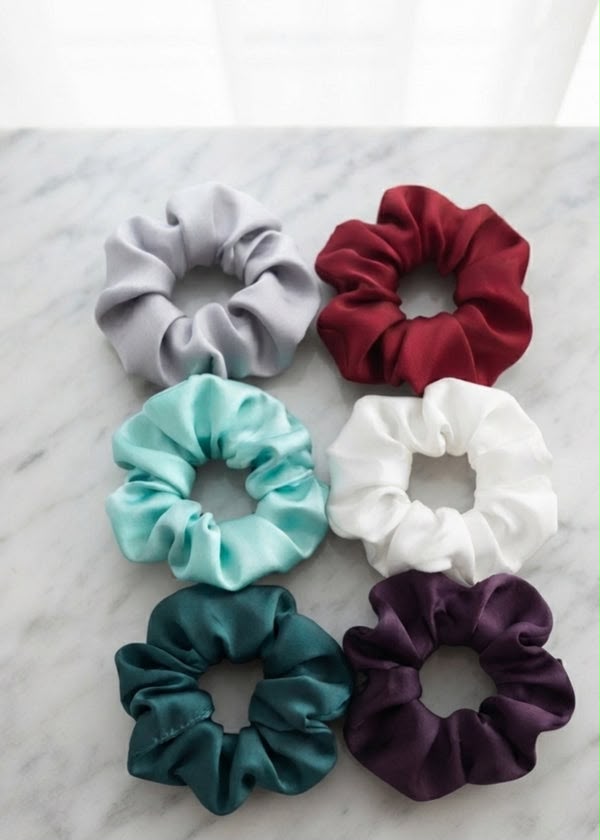 Pack Of 6 Hair Scrunchies
