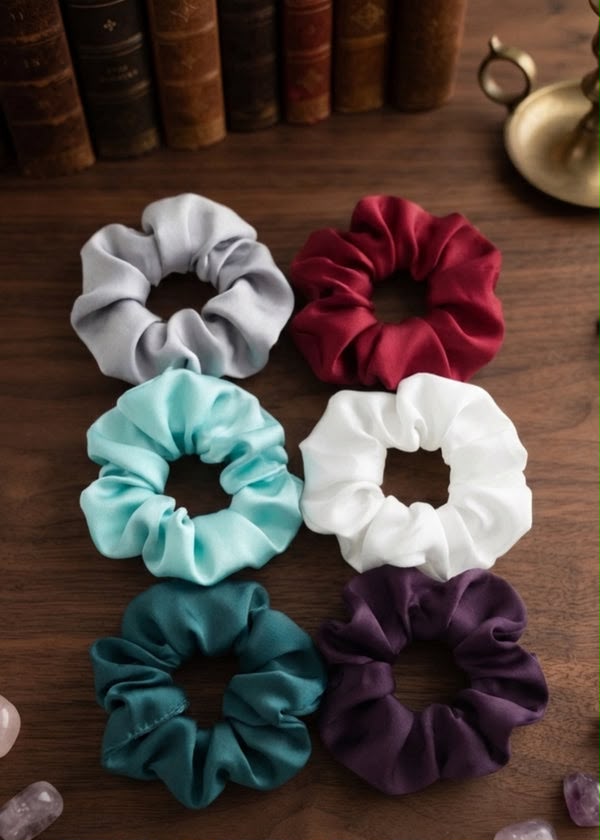 Pack Of 6 Hair Scrunchies