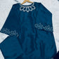 Teal Cutwork Luxury