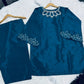 Teal Cutwork Luxury